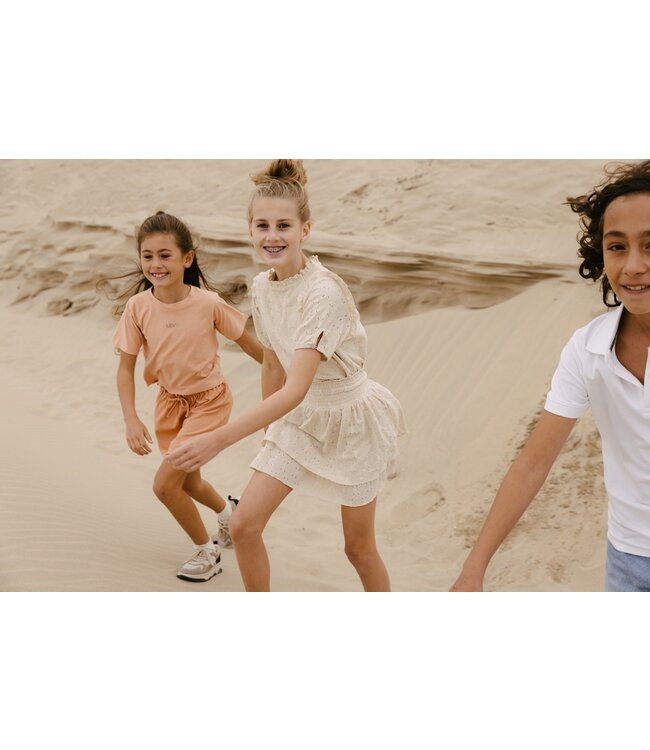 LEVV Meisjes t-shirt - Katie - Zacht koraal