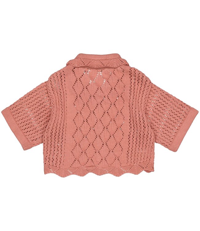 LEVV Meisjes vest gebreid - Katja - Oud roze