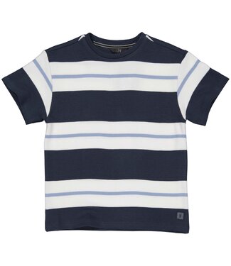 LEVV Jongens t-shirt - Kayden - AOP blauw gestreept