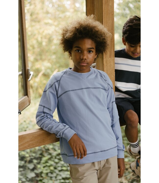 LEVV Jongens sweater - Kenton - Midden blauw