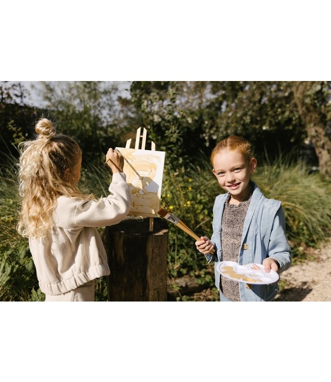 LEVV Meisjes Top - Karen - AOP grafisch taupe