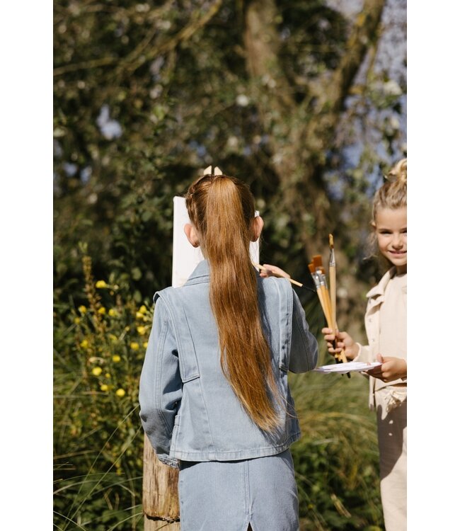 LEVV Meisjes spijkerjas - Kato - Licht blauw