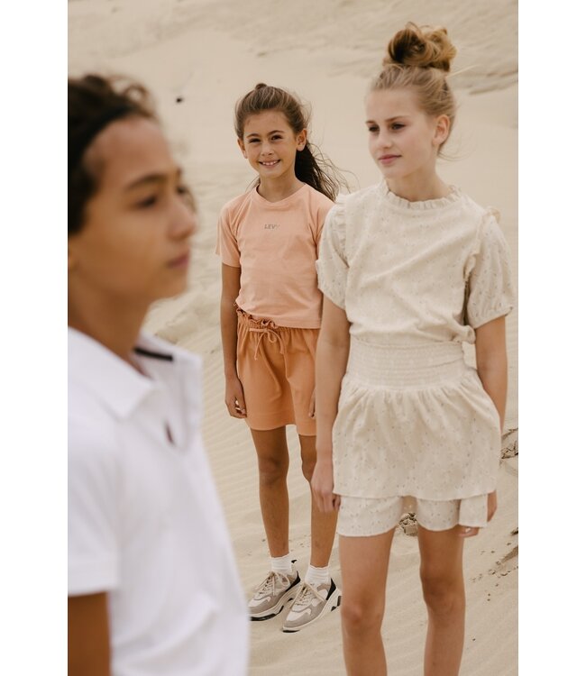 LEVV Meisjes t-shirt - Katie - Zacht koraal