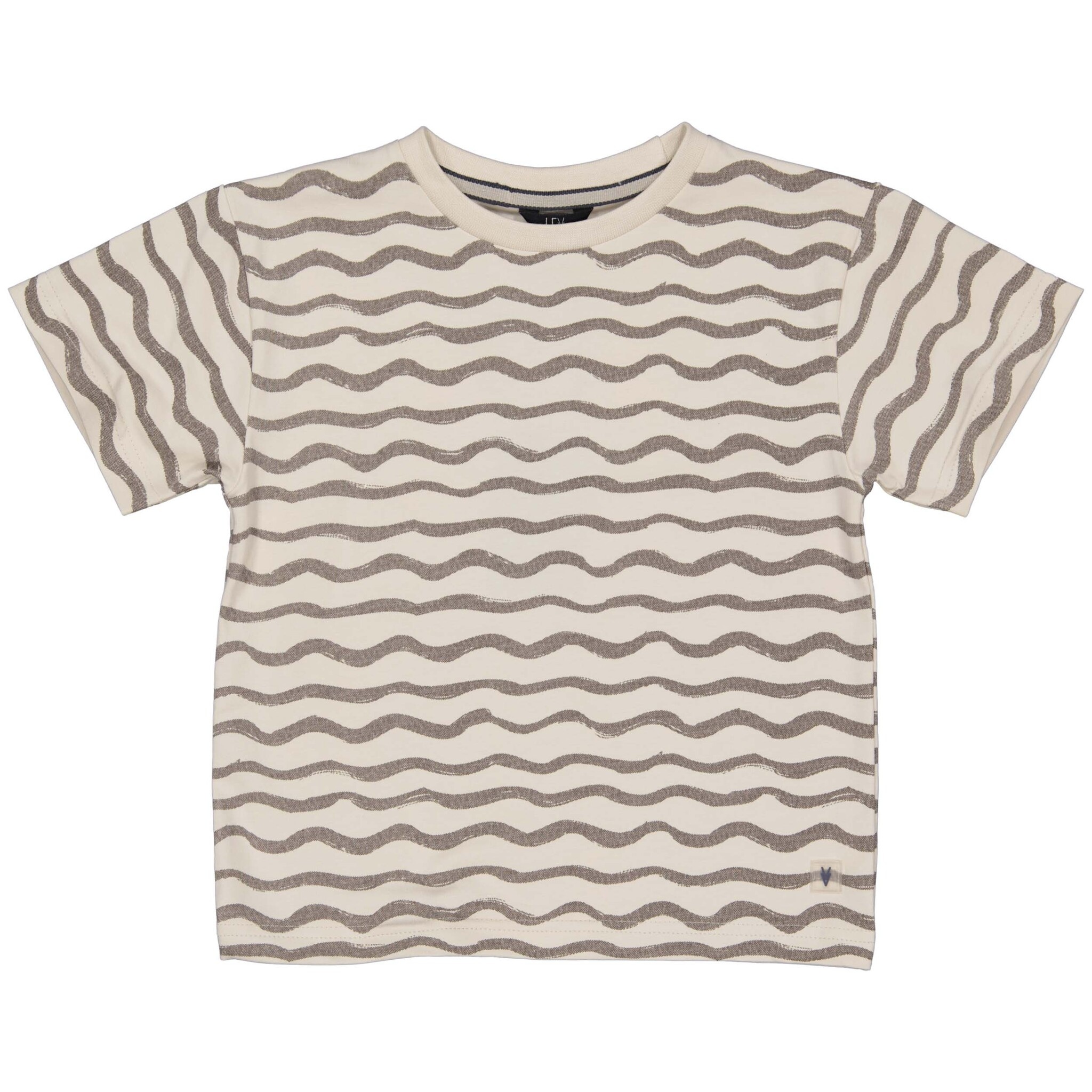 LEVV Little Jongens t-shirt - Malo - AOP grijs gestrept afbeelding
