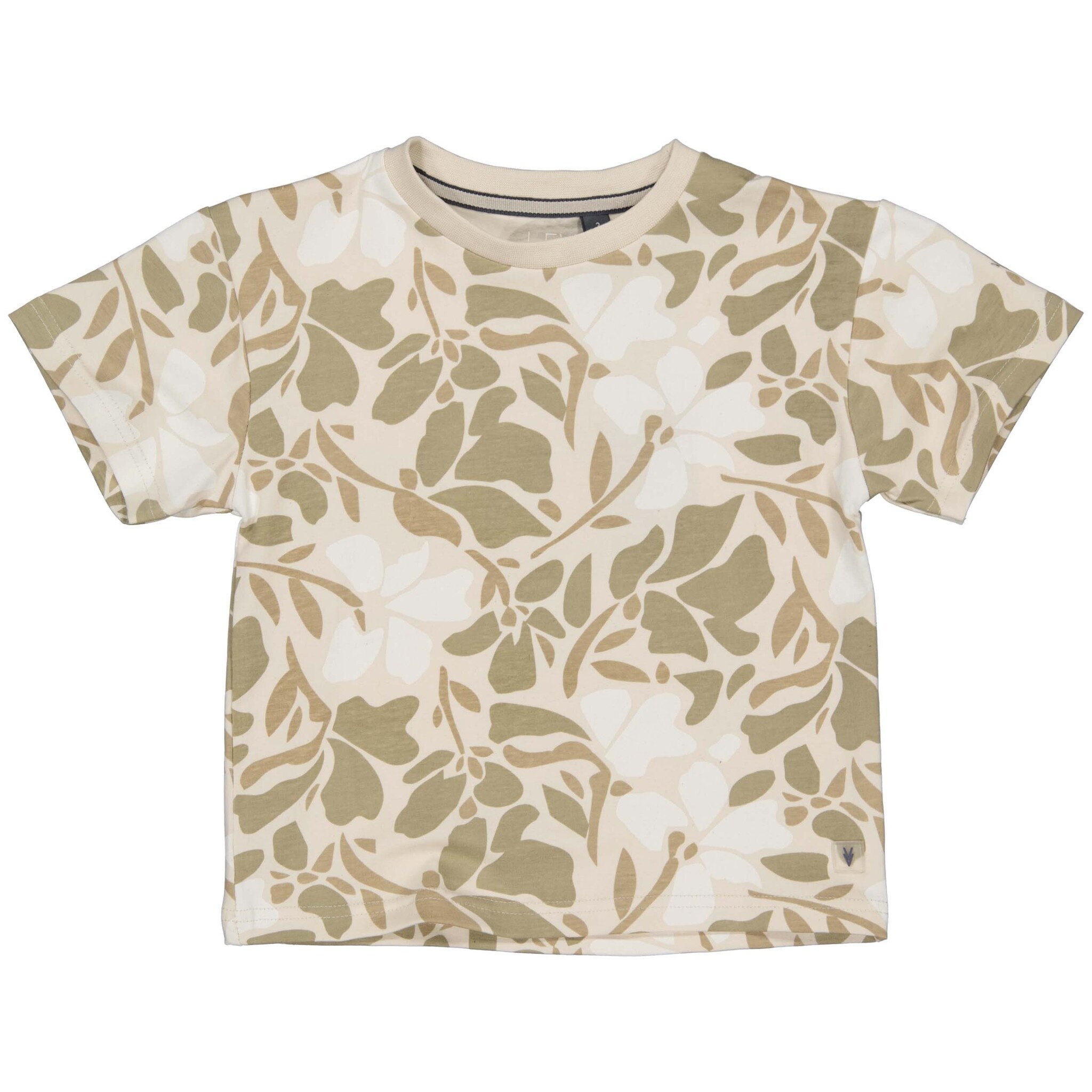 LEVV Little Jongens t-shirt - Mak - AOP bloemen wit afbeelding