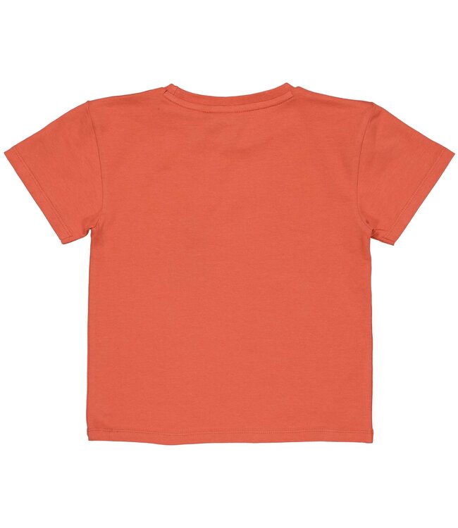 LEVV Little Jongens t-shirt - Mace - Oranje rood