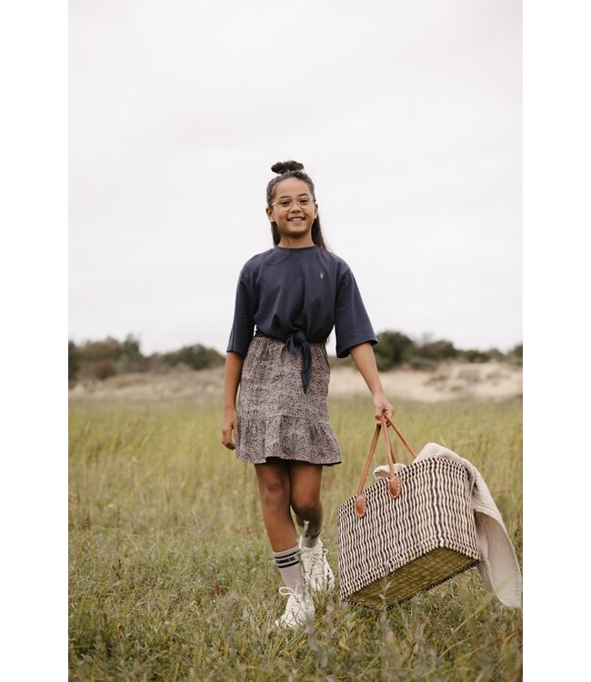 LEVV Meisjes rok - Kera - AOP grafisch taupe
