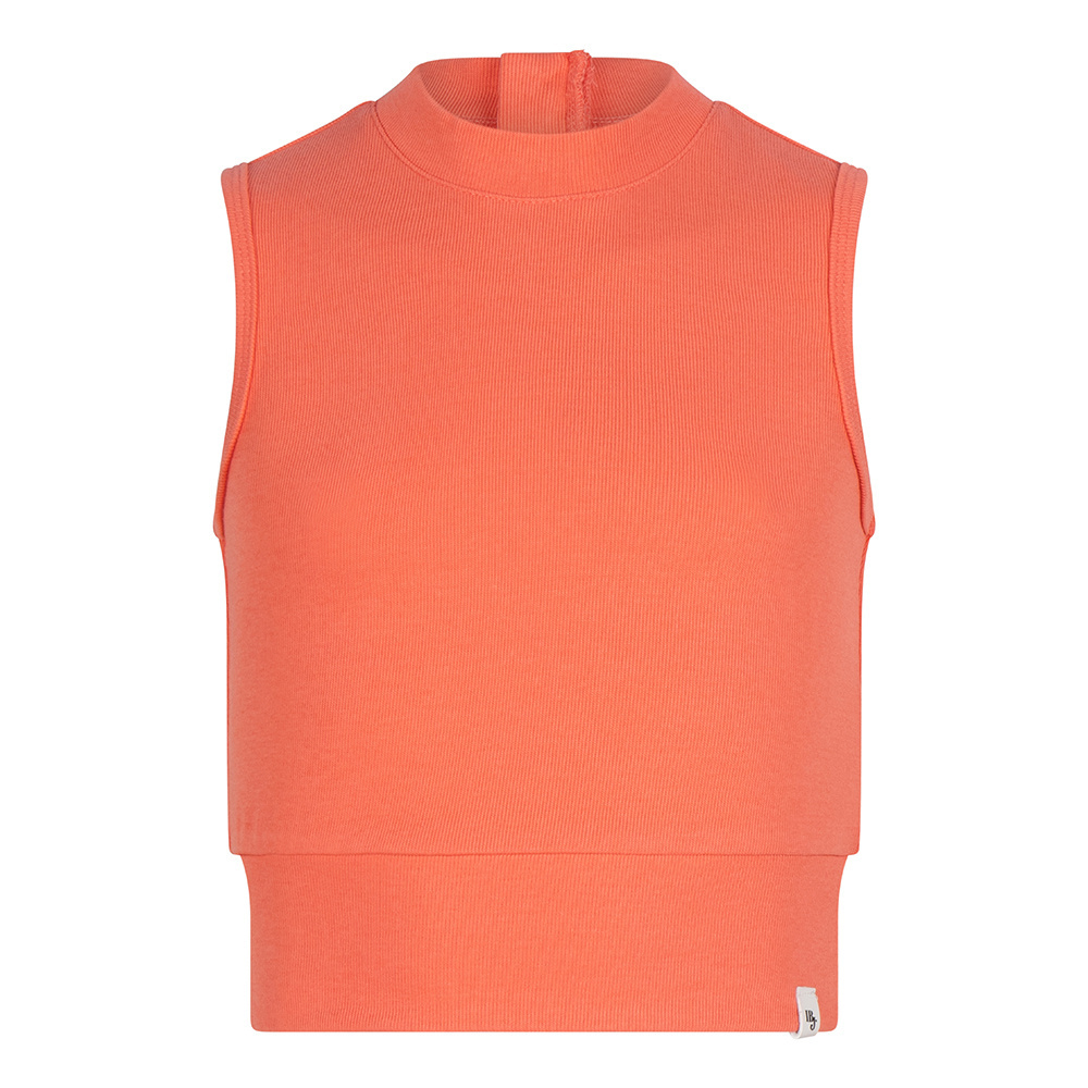 Indian Blue Jeans Meisjes crop top rib - Helder koraal afbeelding