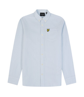 Lyle & Scott Blouse Oxford gestreept - Licht blauw / wit