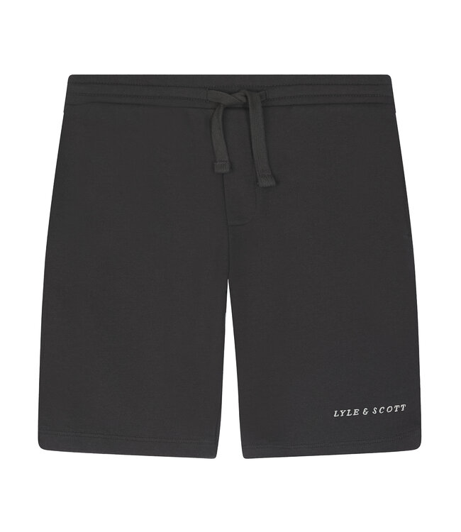 Lyle & Scott Sweat short Script - Gun metal grijs