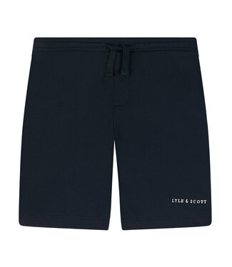 Lyle & Scott Sweat short Script - Donker navy blauw