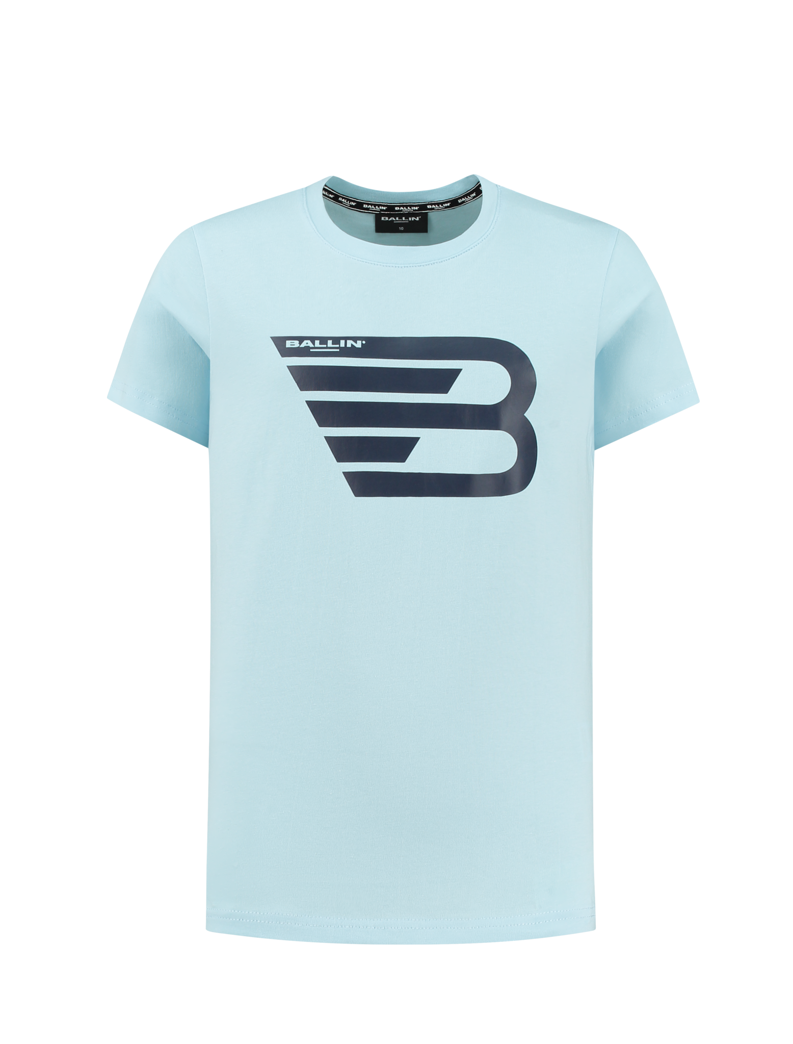Ballin Amsterdam T-shirt with frontlogo Jongens T-shirt - Light Blue - Maat 12