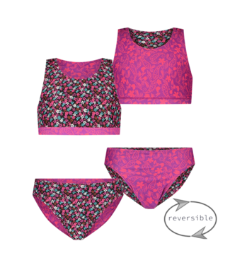 Just Beach Meisjes bikini reversibel - Bloemen