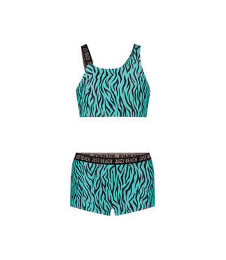 Just Beach Meisjes bikini Tanzania - Turquoise zebra