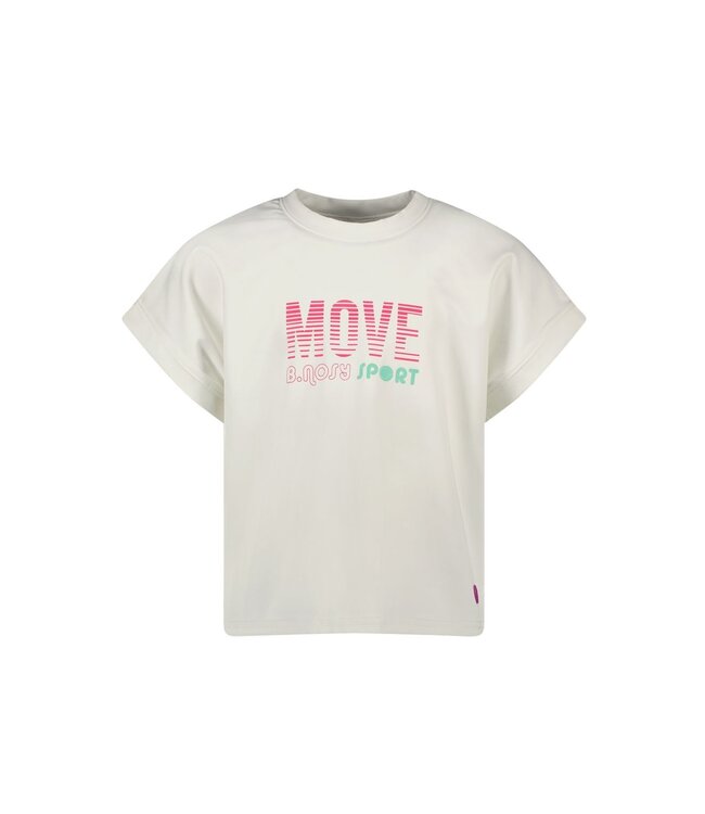 B.Nosy Meisjes t-shirt Active - Alise - Daisy wit