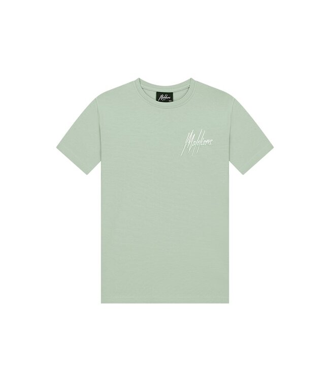 Malelions T-shirt split - Aqua grijs/mint