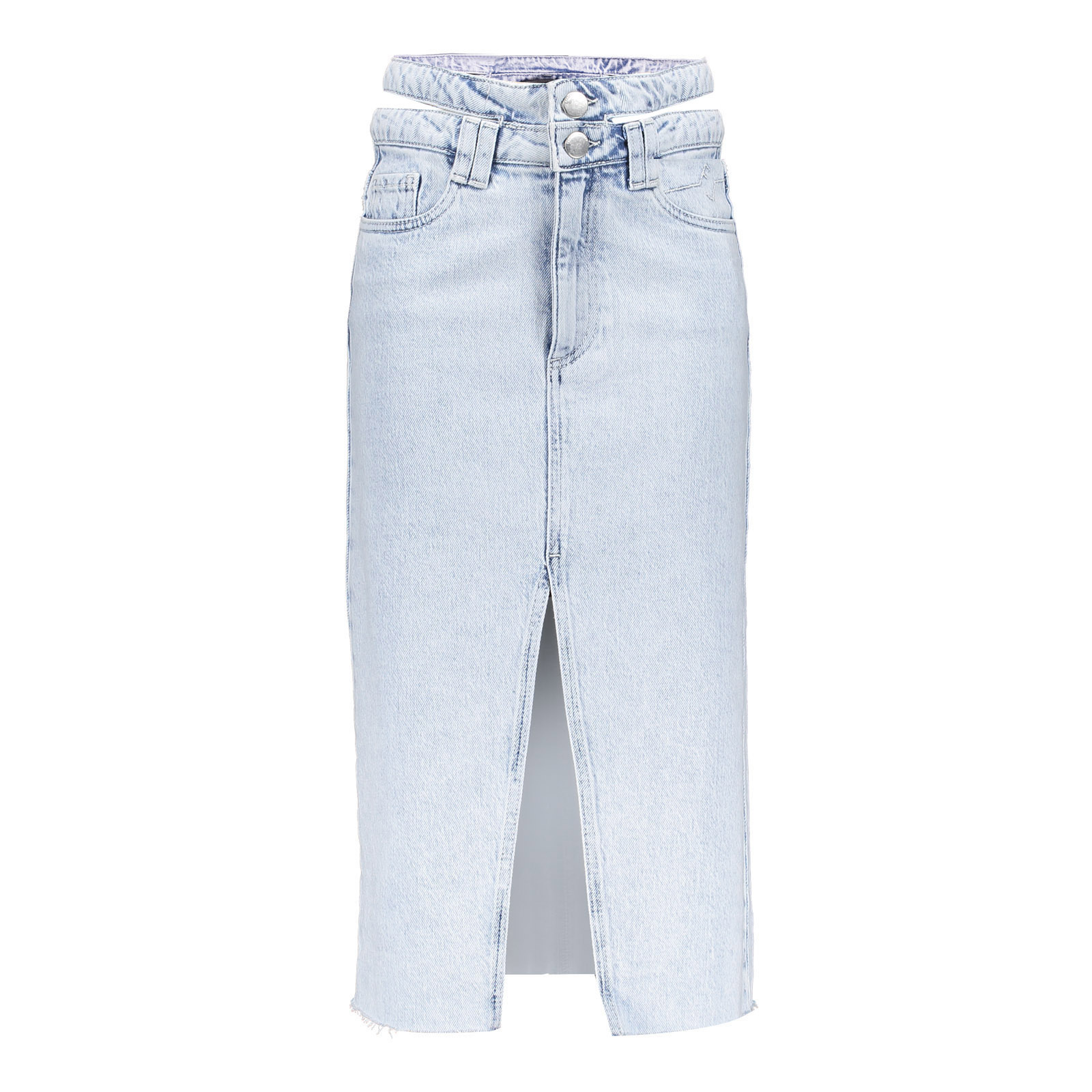 Meisjes jeans rok - Maxi - Ijs blauw denim
