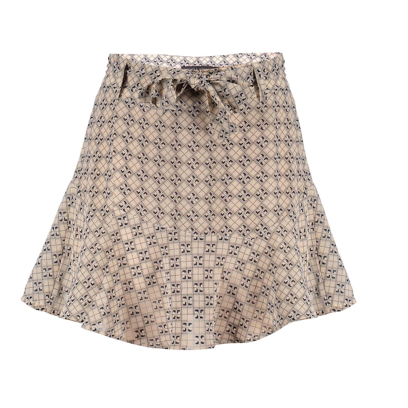 Frankie & Liberty Meisjes rok - Molly - Zwart / abrikoos print