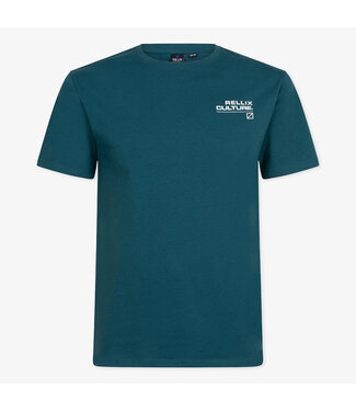 Rellix Jongens t-shirt culture backprint - Petrol groen