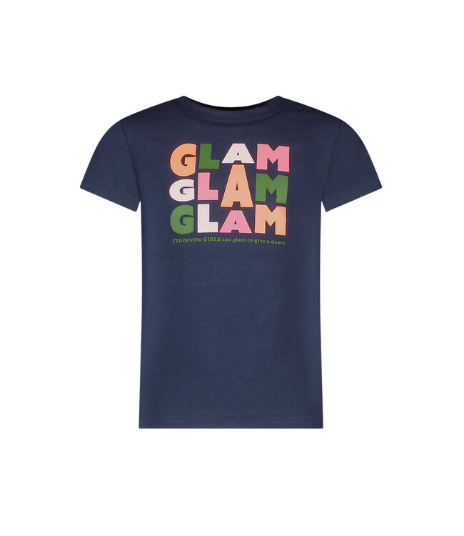 Tygo & Vito Meisjes t-shirt - Jayla - Navy blauw