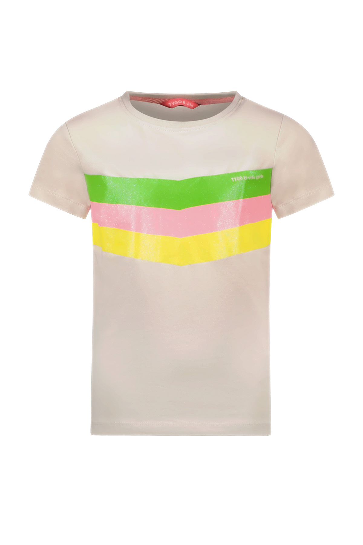 Tygo & Vito Meisjes t-shirt - Niqe - Licht steen afbeelding