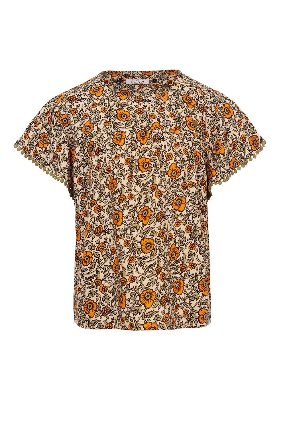 LOOXS Little Meisjes blouse - Oranje floral