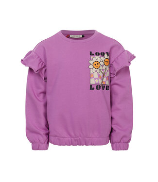LOOXS Little Meisjes sweater - Paars fuchsia