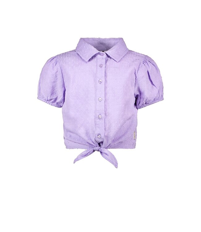 B.Nosy Meisjes blouse met knoop - Vajenne - Lt Lavender