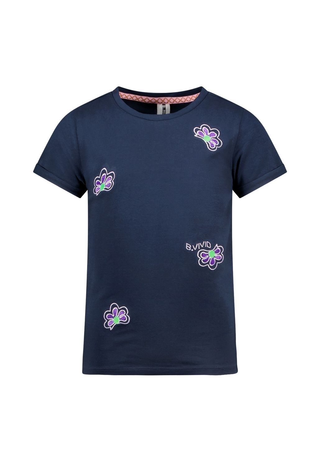 Meisjes t-shirt - Vivianne - Navy blauw