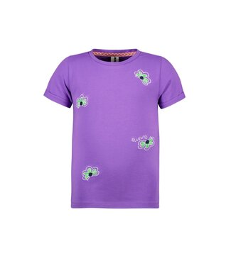 B.Nosy Meisjes t-shirt - Vivianne - Paars