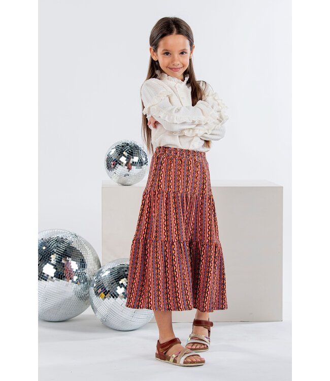 B.Nosy Meisjes rok - Brenda - Blush aztec AOP