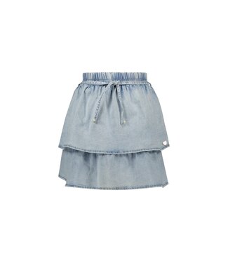 Le Chic Meisjes spijker rokje laagjes - Toedoe - Classic licht blauw