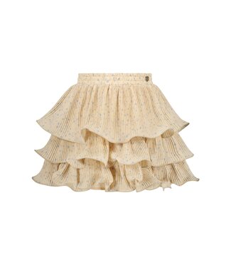 Le Chic Meisjes rok plisee voile - Tesra - Licht cappuccino