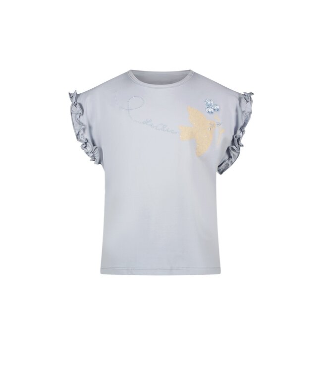 Le Chic Meisjes t-shirt artwork - Nopaly - Orchidee blauw