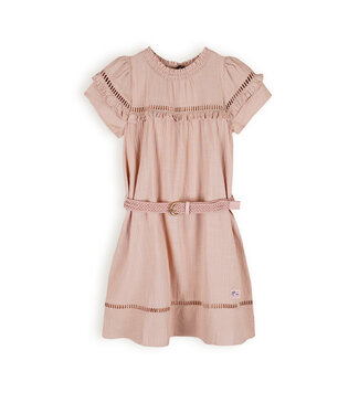 NoNo Meisjes jurk met riem - Moon - Zand blush