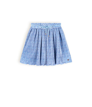 NoNo Meisjes rok AOP plisse - Norah - Parisian blauw