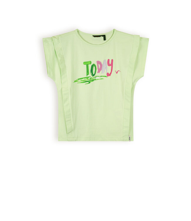 NoNo Meisjes t-shirt print - Kiam - Spring groen
