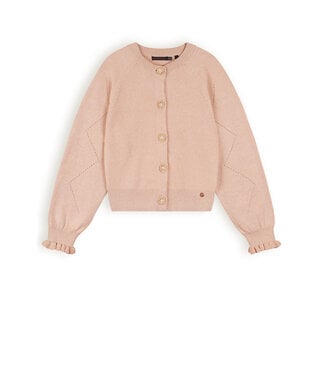 NoNo Meisjes vest gebreid - Alia - Zand blush