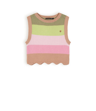 NoNo Meisjes spencer cropped gebreid - Kosmic - Zand blush