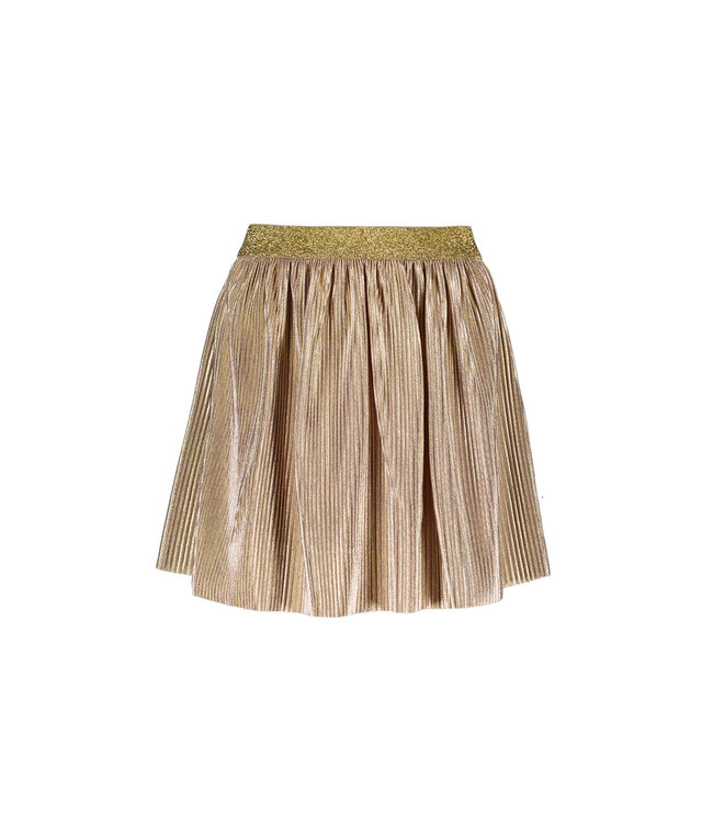 Like Flo Meisjes rok metallic plisse - Goud