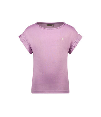 Like Flo Meisjes t-shirt slub metallic - Lilac