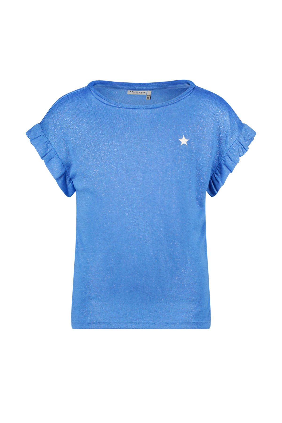 Like Flo F402-5430 Meisjes T-shirt - Blue - Maat 140