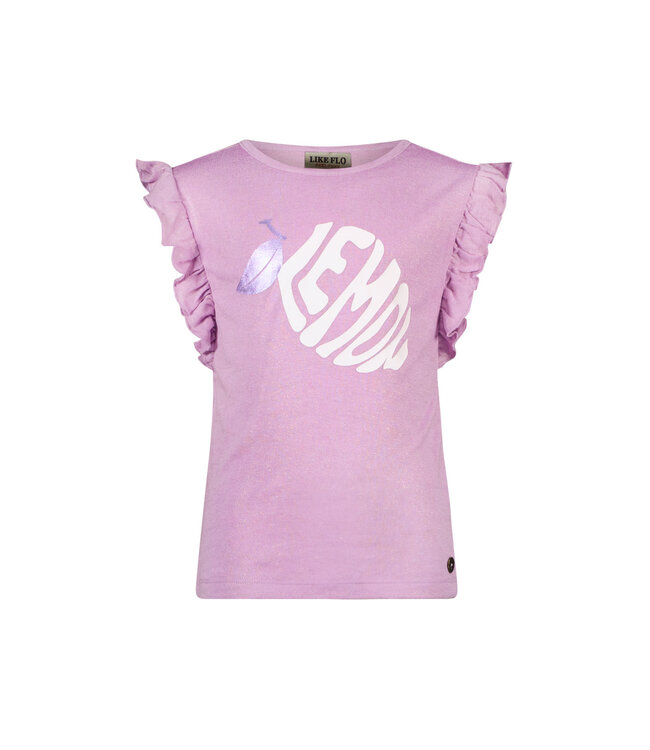 Like Flo Meisjes t-shirt slub - Lilac