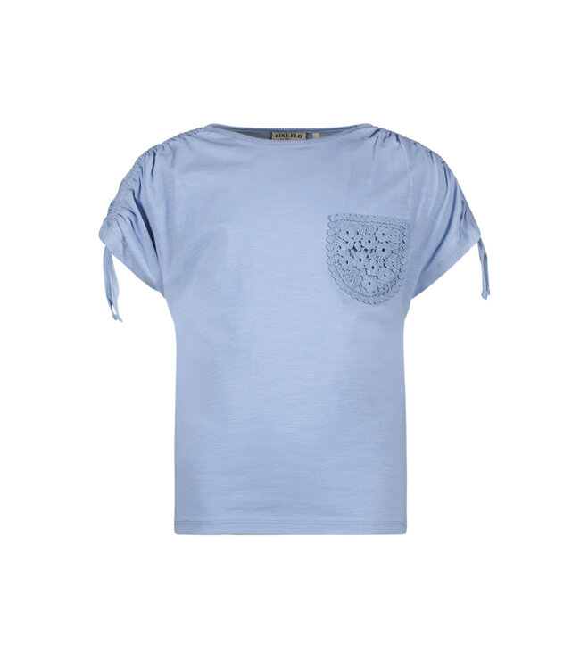 Like Flo Meisjes t-shirt slub - Ice blauw