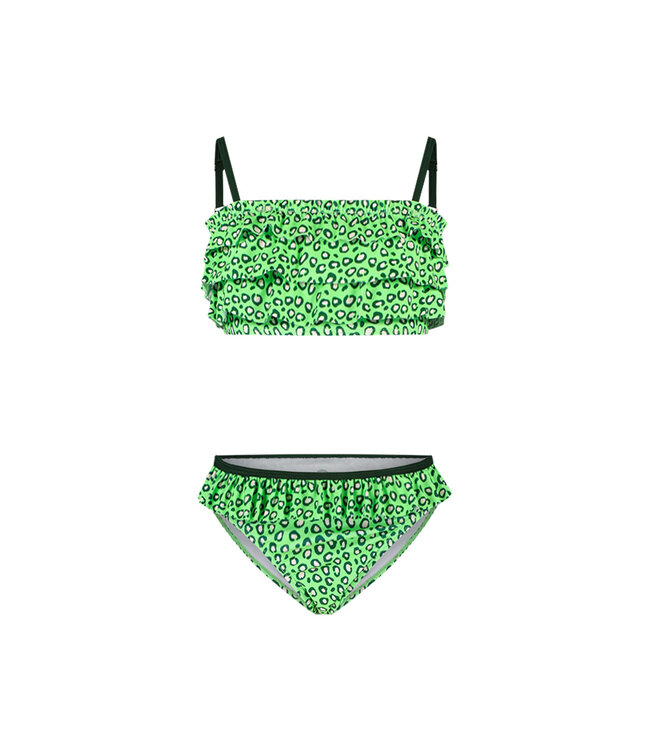 Just Beach Meisjes bikini - Ruffel - Tropic leo