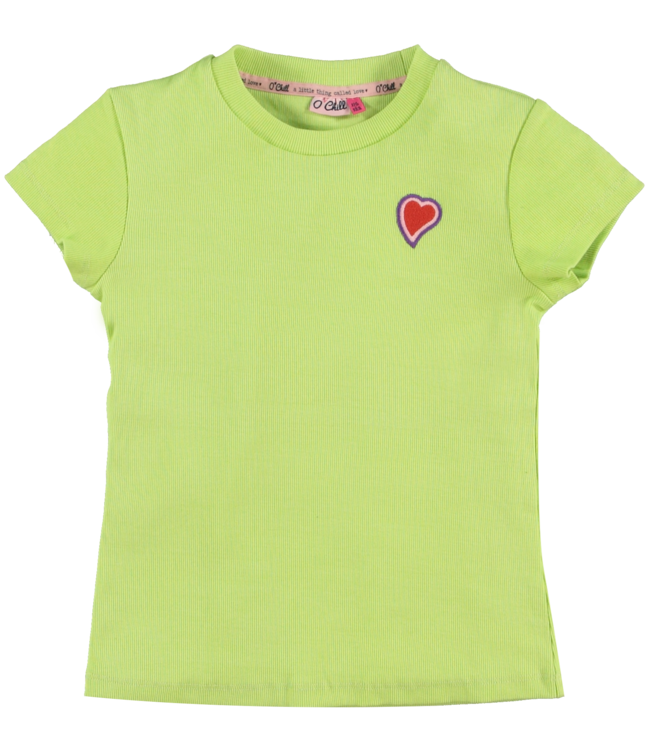 O'Chill Meisjes t-shirt - Jet - Lime groen