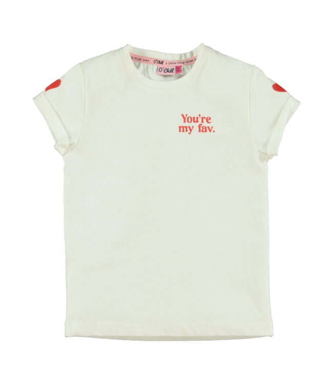O'Chill Meisjes t-shirt - Elizabeth - Wit