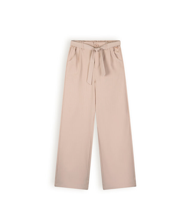 NoBell Meisjes broek krijtstreep widwe leg - Sayla - Zand blush