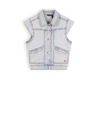 NoBell Meisjes spijker gilet - Beat - Denim sea