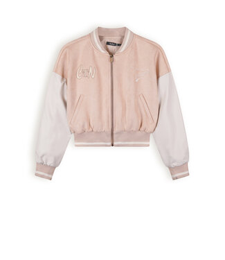 NoBell Meisjes bomber jas suedine - Billy Jean - Zand blush